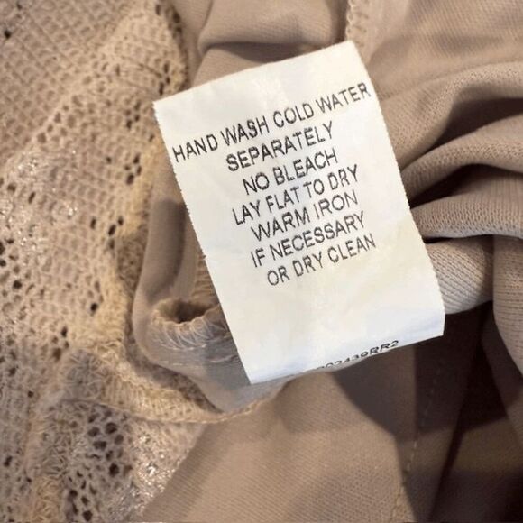 Rabbit Rabbit Rabbit Designs Crochet Lace Dress Cream Ivory Stretch Size 10 - Picture 9 of 13